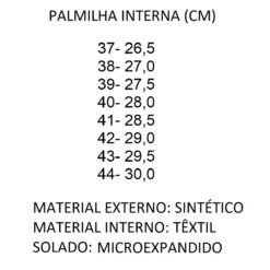 tabela tamanho 031